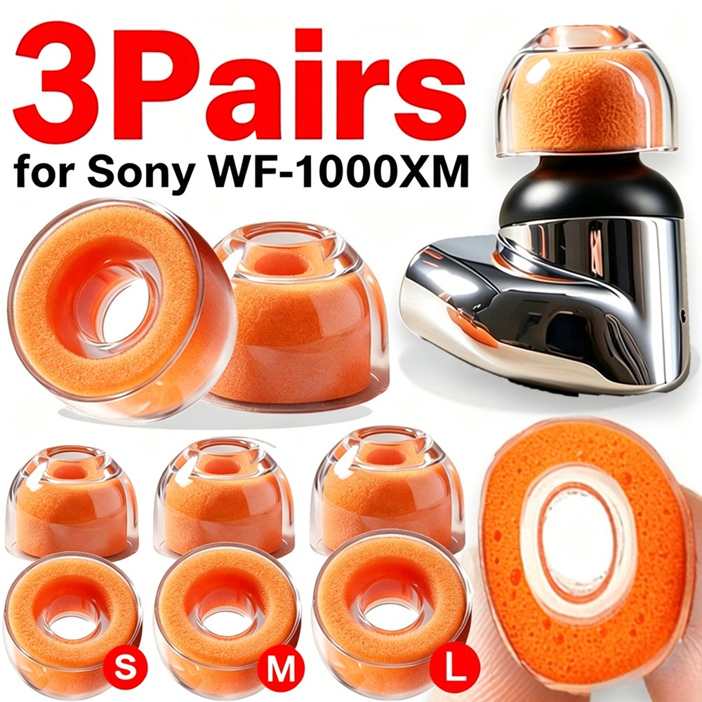 Earphone Foam Tip - 1-3 Pary Wymienne Nakładki z Pianki