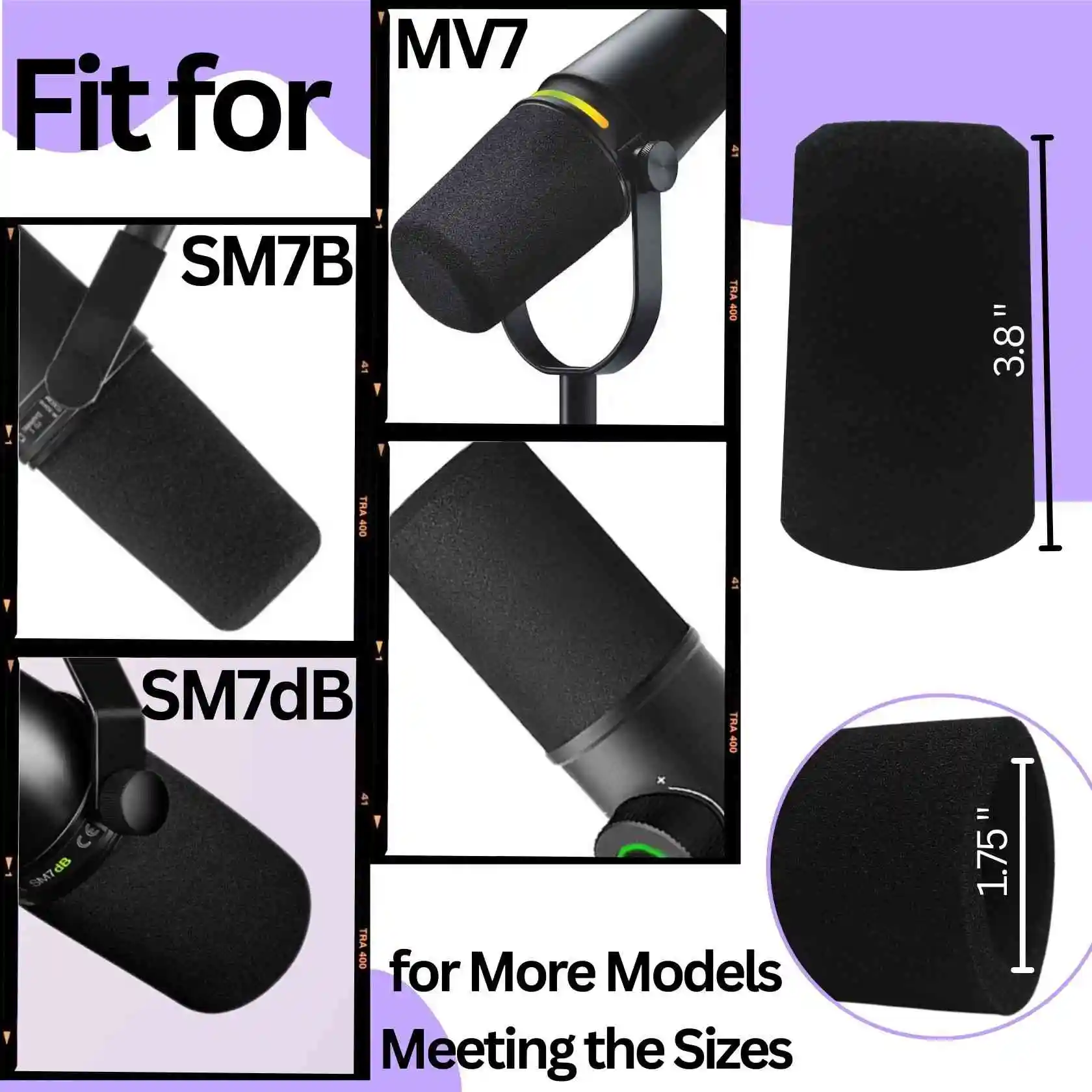 Osłona mikrofonu SM7, filtr po – Shure Mic Sm7B recenzja i cena